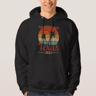 Retro Vintage Family Vacation 2022 Palm Tree Texas Hoodie