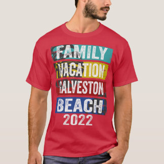Retro Vintage Family Vacation 2022 Teas Galveston  T-Shirt