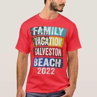 Retro Vintage Family Vacation 2022 Teas Galveston  T-Shirt