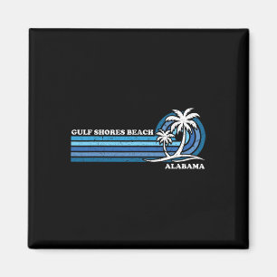 Retro Vintage Family Vacation Alabama Gulf Shores Magnet