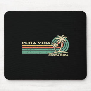Retro Vintage Family Vacation Costa Rica Pura Vida Mouse Mat