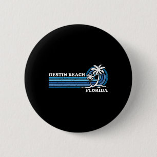 Retro Vintage Family Vacation Florida Destin Beach 6 Cm Round Badge