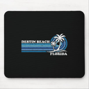 Retro Vintage Family Vacation Florida Destin Beach Mouse Mat