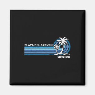 Retro Vintage Family Vacation Mexico Playa Del Car Magnet