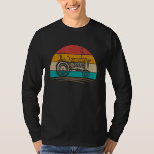Retro Vintage Farm Life Farming Tractor Family Far T-Shirt