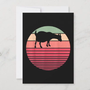 Retro Vintage Farmer Farm Animal Goat Lover Gifts Invitation
