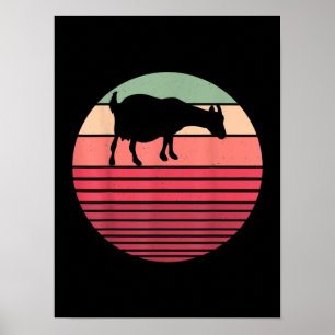 Retro Vintage Farmer Farm Animal Goat Lover Gifts Poster