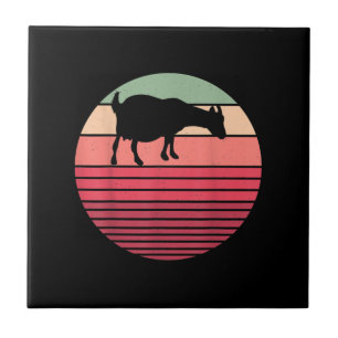 Retro Vintage Farmer Farm Animal Goat Lover Gifts Tile