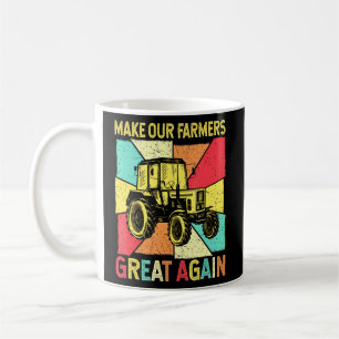 Retro Vintage Farmer - Farming Farm Owner Tractor  Coffee Mug