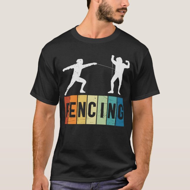 Retro Vintage Fencing T-Shirt (Front)
