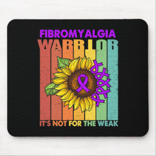 Retro Vintage Fibromyalgia Awareness Not Weak Purp Mouse Mat