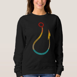 Retro Vintage Fish Hook Fishing Sweatshirt