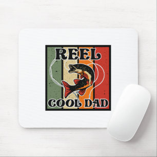Retro Vintage Fishing Reel Cool Dad Fishing Lover Mouse Mat