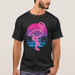 Retro VIntage Flamingo Bird Lover Summer T-Shirt