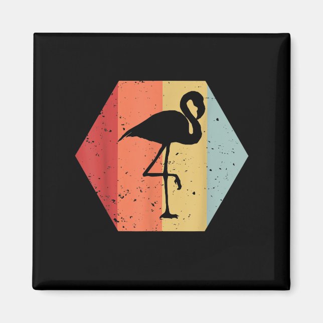 Retro Vintage Flamingo | Cute Flamingo Lover Magnet (Front)