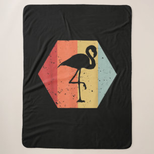 Retro Vintage Flamingo Cute Flamingo Lover Sherpa Blanket