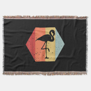 Retro Vintage Flamingo Cute Flamingo Lover Throw Blanket