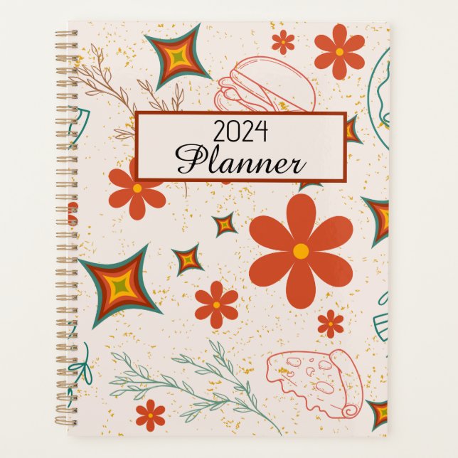 Retro Vintage Floral 2024 Planner (Front)
