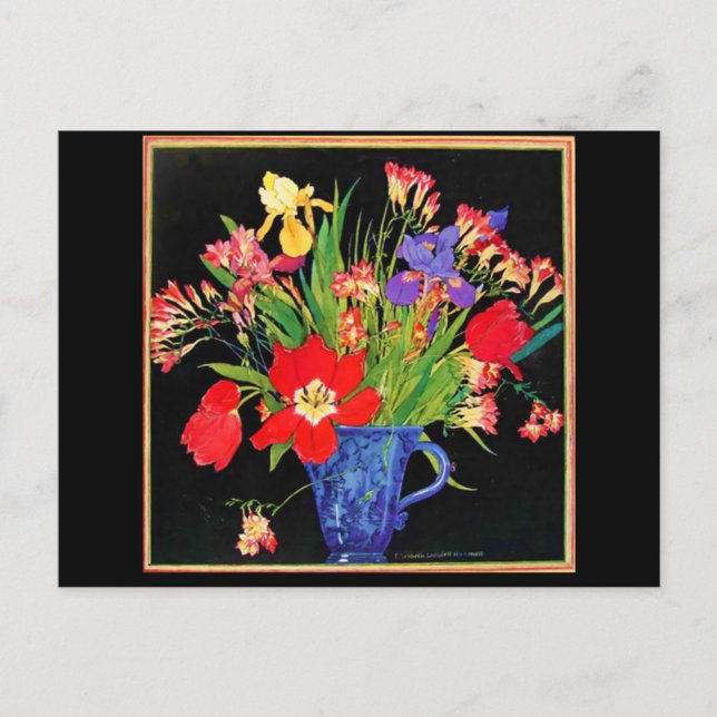 Retro Vintage Floral Art Cards (Front)