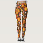 Retro Vintage Floral Botanical 60S 70S Abstract   Leggings<br><div class="desc">Retro Vintage Floral Botanical 60S 70S Abstract</div>