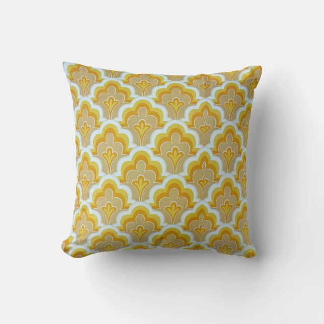Retro Vintage floral pattern Throw Pillow (Front)