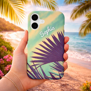 Retro Vintage Florida Palm Leaves Custom