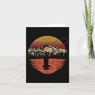 Retro Vintage Fly Fishing Shirt - Fly Fisherman Card