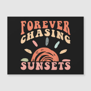 Retro Vintage Forever Chasing Sunsets Summer Vacat