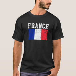 Retro Vintage France Flag French Roots T-Shirt