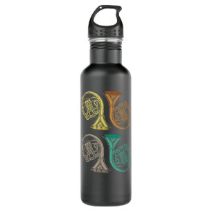 Retro Vintage French Horn Player French Hornist1 710 Ml Water Bottle