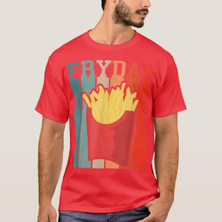 Retro Vintage Friday French Fries Fastfood Night M T-Shirt