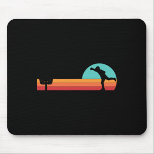 Retro Vintage Frisbee Golf Player Disc Golf  Mouse Mat