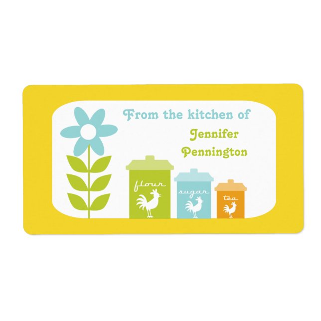 Retro vintage from the kitchen of food labels (Front)