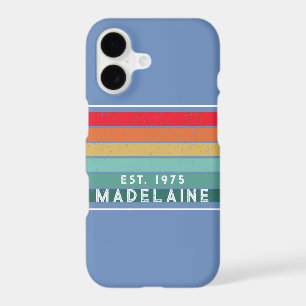Retro Vintage Funky Stripes Blue