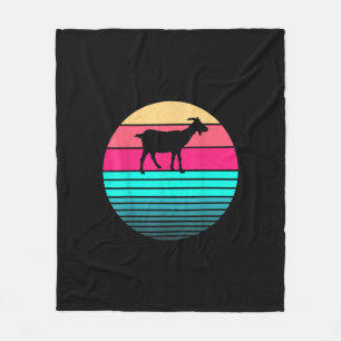 Retro Vintage Funny Animal Lover Goat Farmer Fleece Blanket
