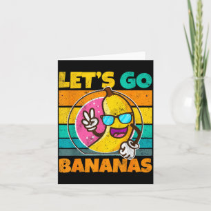 Retro Vintage Funny Banana Meme Let Go Banana Peac Card