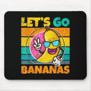 Retro Vintage Funny Banana Meme Let Go Banana Peac Mouse Mat