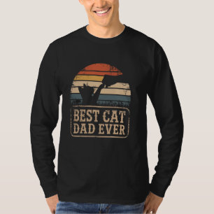 Retro Vintage Funny Cat Daddy Bump Fist Best Cat D T-Shirt