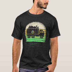 Retro Vintage Garbage Trucks Birthday Boy Toddler T-Shirt