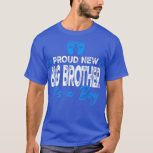 Retro Vintage Gender Reveal Proud New Big Brother T-Shirt