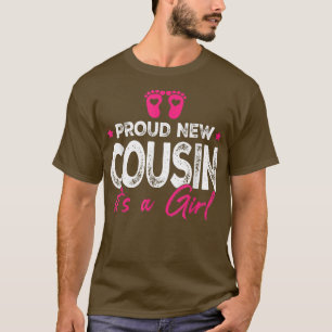 Retro Vintage Gender Reveal Proud New Cousin Its A T-Shirt