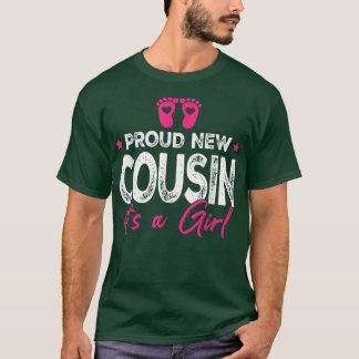 Retro Vintage Gender Reveal Proud New Cousin Its A T-Shirt