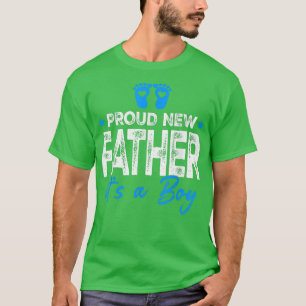 Retro Vintage Gender Reveal Proud New Father It's  T-Shirt