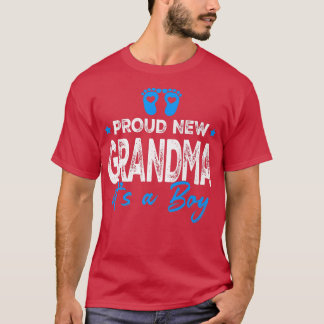 Retro Vintage Gender Reveal Proud New Grandma It's T-Shirt