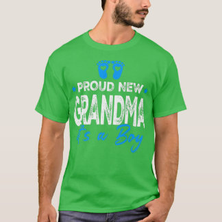 Retro Vintage Gender Reveal Proud New Grandma It's T-Shirt