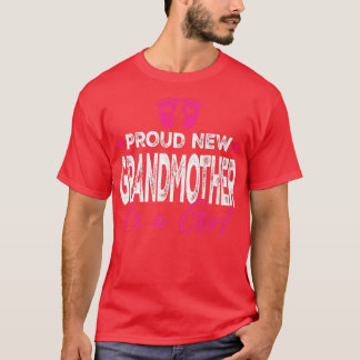Retro Vintage Gender Reveal Proud New Grandmother  T-Shirt