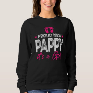 Retro Vintage Gender Reveal Proud New Pappy Its A Sweatshirt