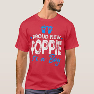 Retro Vintage Gender Reveal Proud New Poppie It's T-Shirt