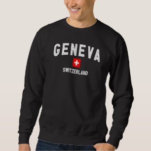 Retro Vintage Geneva Switzerland Beautiful Souveni Sweatshirt
