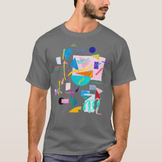 Retro Vintage Geometric Collage Pop T-Shirt